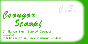 csongor stampf business card